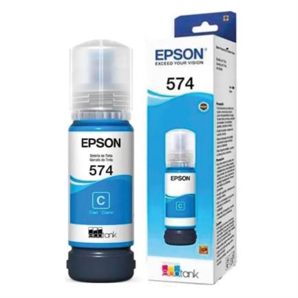 Tinta Epson 574 T574220-AL Cyan Bote Para EcoTank L8050 — Contenido 65ml / Rendimiento 7,300 Páginas