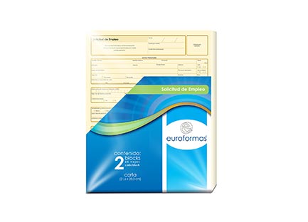 Solicitud Empleo Euroformas Cta 25 Hojas 2 Blocks