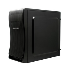 Gabinete Evotec bassu fuente 600w tarjeta mini-atx / micro-atx Negro