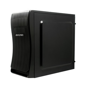 Gabinete Evotec bassu fuente 600w tarjeta mini-atx / micro-atx Negro