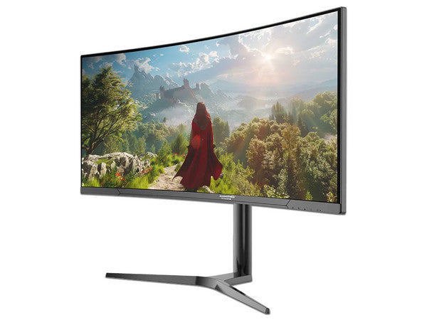 Monitor Gamer Curvo Naceb R1500 LED 34 pulg de 3440*1440 Ultra Wide Quad HD G-Sync/FreeSync 165Hz HDMI/DisplayPort color Gris