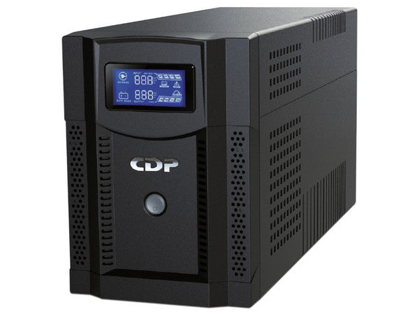 UPS interactivo CDP UPRS1508 1500VA/1050W con salida onda senoidal LCD 8 NEMA 5-15R con protección batería modem/DSL RJ11/RJ45