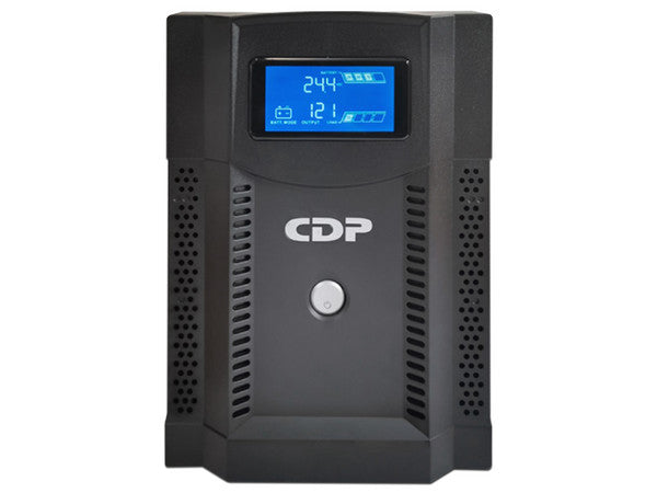 UPS interactivo CDP UPRS1508 1500VA/1050W con salida onda senoidal LCD 8 NEMA 5-15R con protección batería modem/DSL RJ11/RJ45