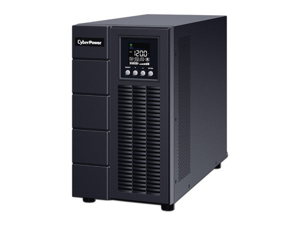 UPS Smart App Online S doble conversión CyberPower OLS3000A LCD color 3000VA/2700W 120V torre 4x NEMA 5-20R 1x Regleta de conexiones permanentes RoHS modo ECO