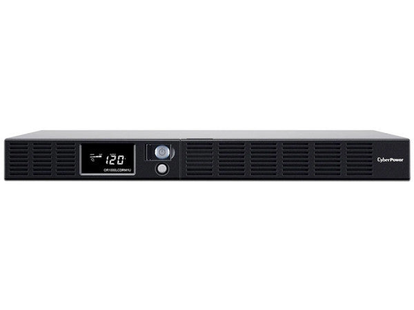 UPS Smart App LCD CyberPower OR1000LCDRM1Ua 1000VA/ 600W rack 1U 6 NEMA 5-15R (4 c/protección bat.) 1x USB Tipo B Green Power