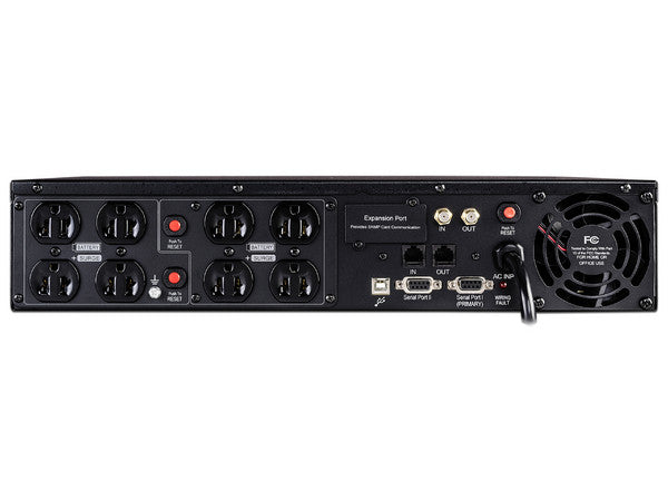 UPS Smart App LCD CyberPower OR1500LCDRT2U 1500VA/ 900W AVR LCD 120V rack/torre 8x NEMA 5-15R filtración EMI y RFI