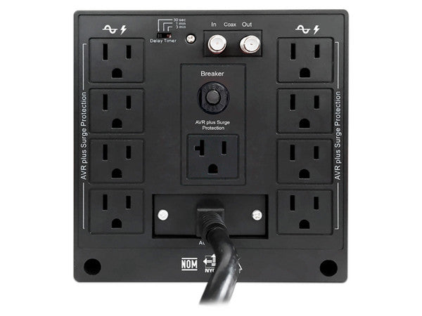 Regulador CDP R-AVR5008 5000VA/2500W indicadores LED 8 NEMA5-15R y 1 NEMA5-20R regulados y con supresión 120Vca 50/60Hz