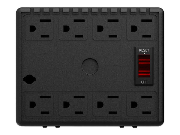 Regulador de voltaje COMPLET RPlus 2000 ERV-6-012 2000VA 1000Wcon supresor integrado 504J 8 NEMA 5-15R 120V entrada/salida