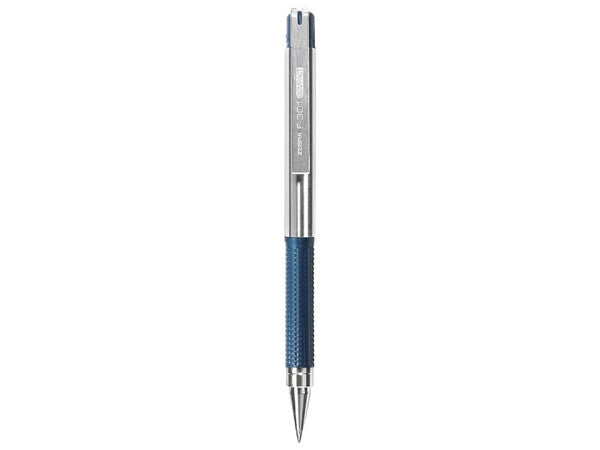 Boligrafo F-301 Compac Grip Azul Punto Fino Tinta Negra Cuerpo De Acero Inoxidable Caja C/6