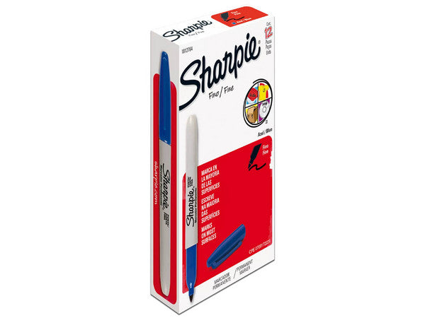 Marcador Sanford 30003 Sharpie Fino Azul Permanente C/12