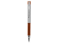 Boligrafo F-301 Compac Grip Naranja Punto Fino Tinta Negra Cuerpo De Acero Inoxidable Caja C/6