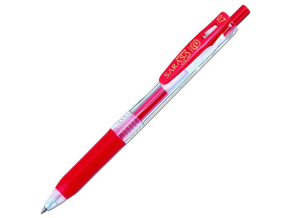 Boligrafo Zebra Sarasa Clip Rollerball Retractil Punto Mediano 0.7 Tinta Gel Color Rojo Caja C/6