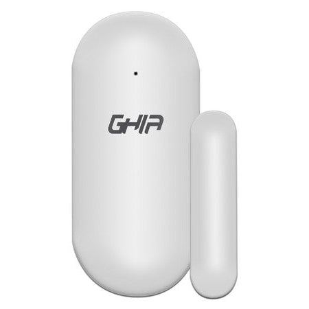 Contacto Magnético Sensor para Puerta y Ventana Inalámbrico Doble Disparo Frecuencia 433MHz para Alarma Ghia