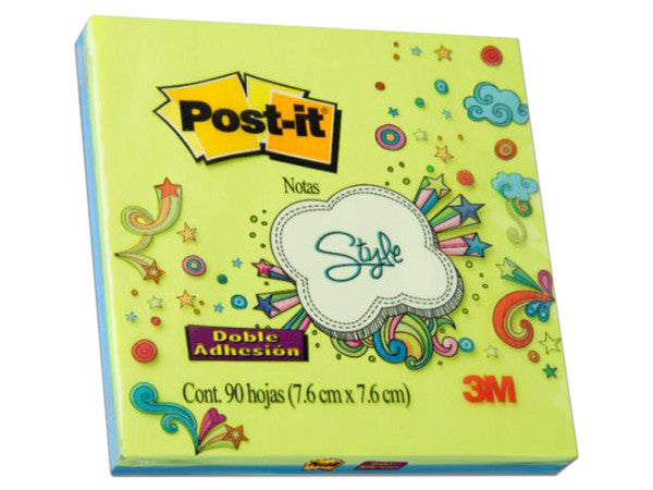 Notas Adhesivas 3M Post It Super Sticky Style Color Neón 2 Pads De 45 Hojas