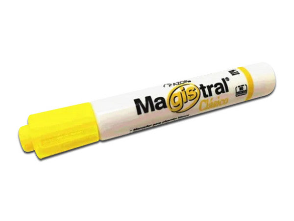 Marcador Magistral 83405 Amarillo P/Pizarron Plastico C/12