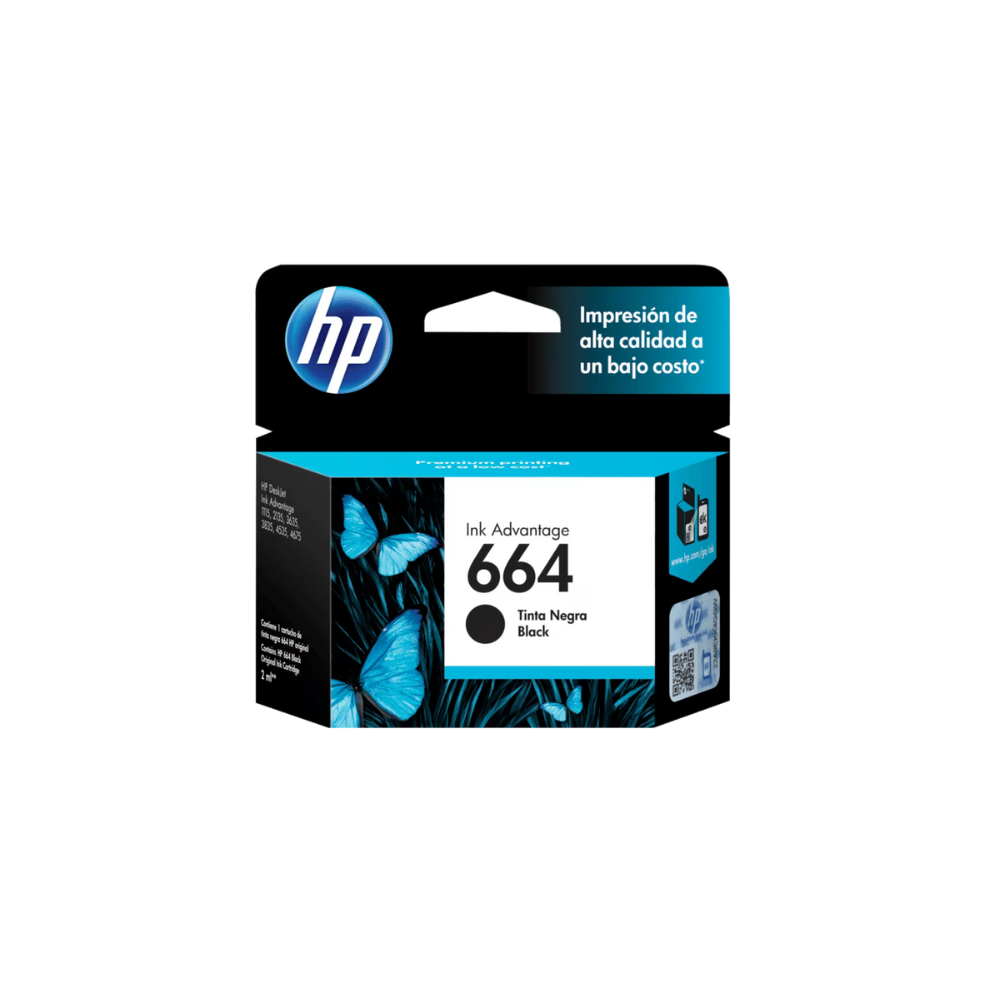 Tinta HP 664 Advantage Original Color Negro