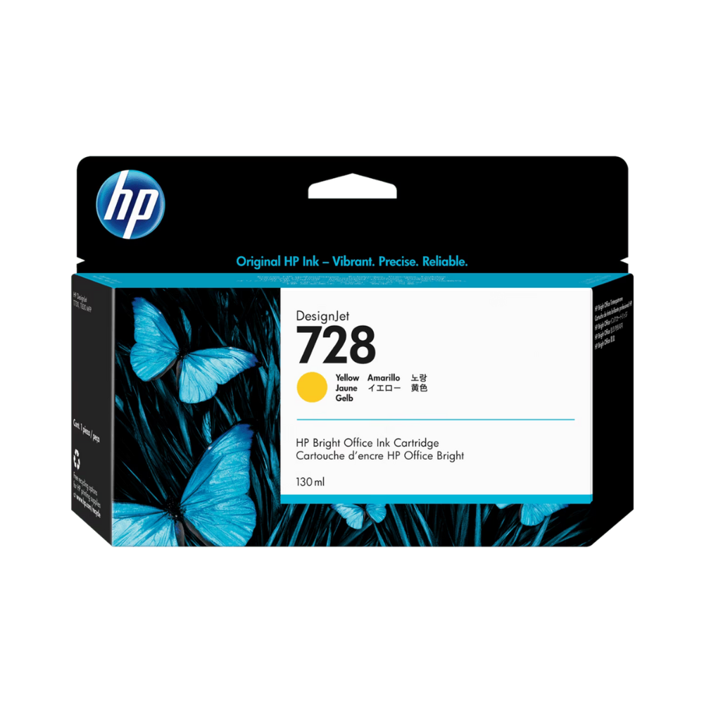 HP 728 130ml Yellow DesignJet Ink Cartridge Original Amarillo