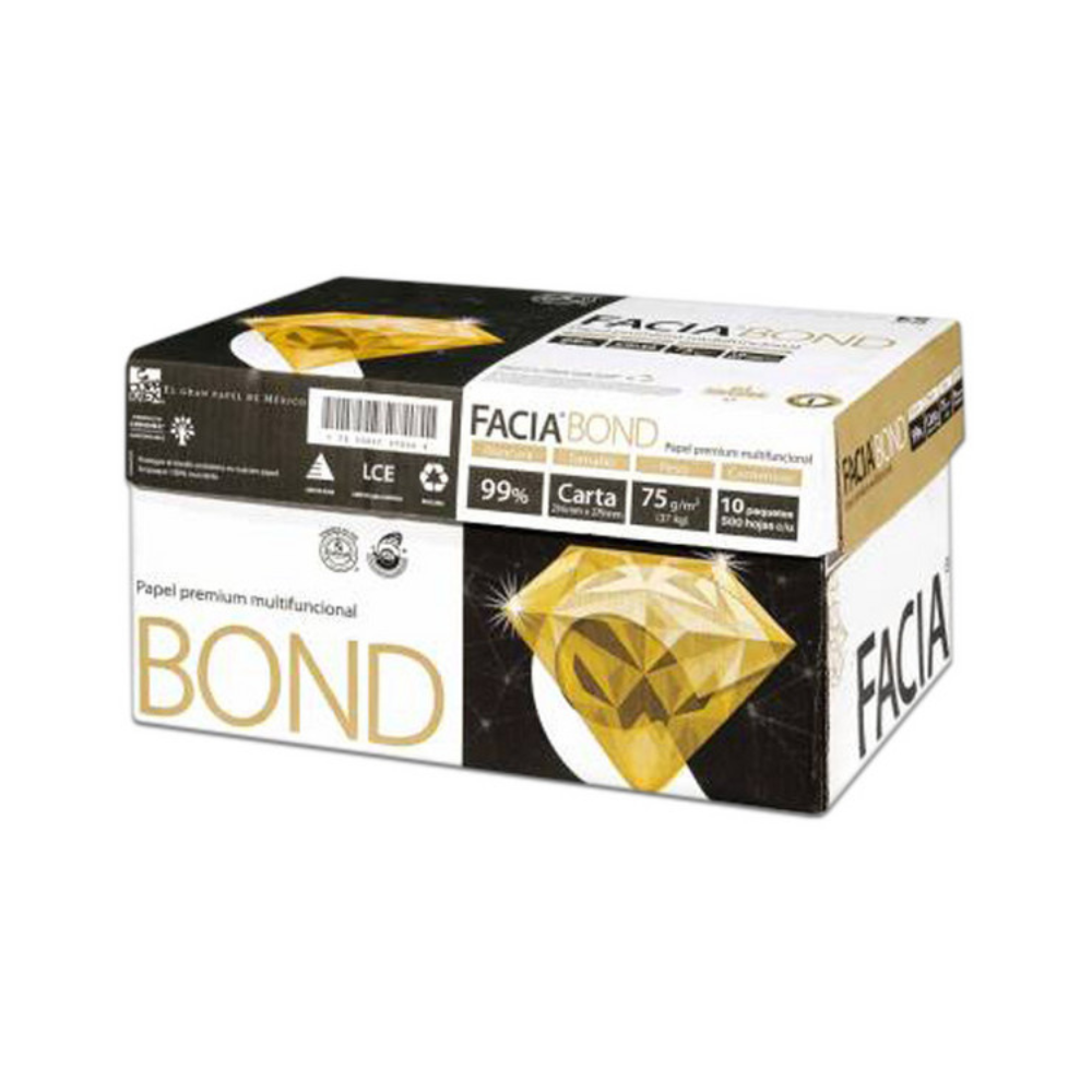 Papel Cortado Facia Carta 75g 99% Blancura C/5000