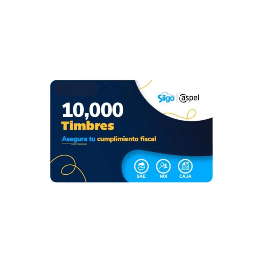 Siigo Aspel SELLADO CFDI – 10,000 Timbres (FACTE/10000)