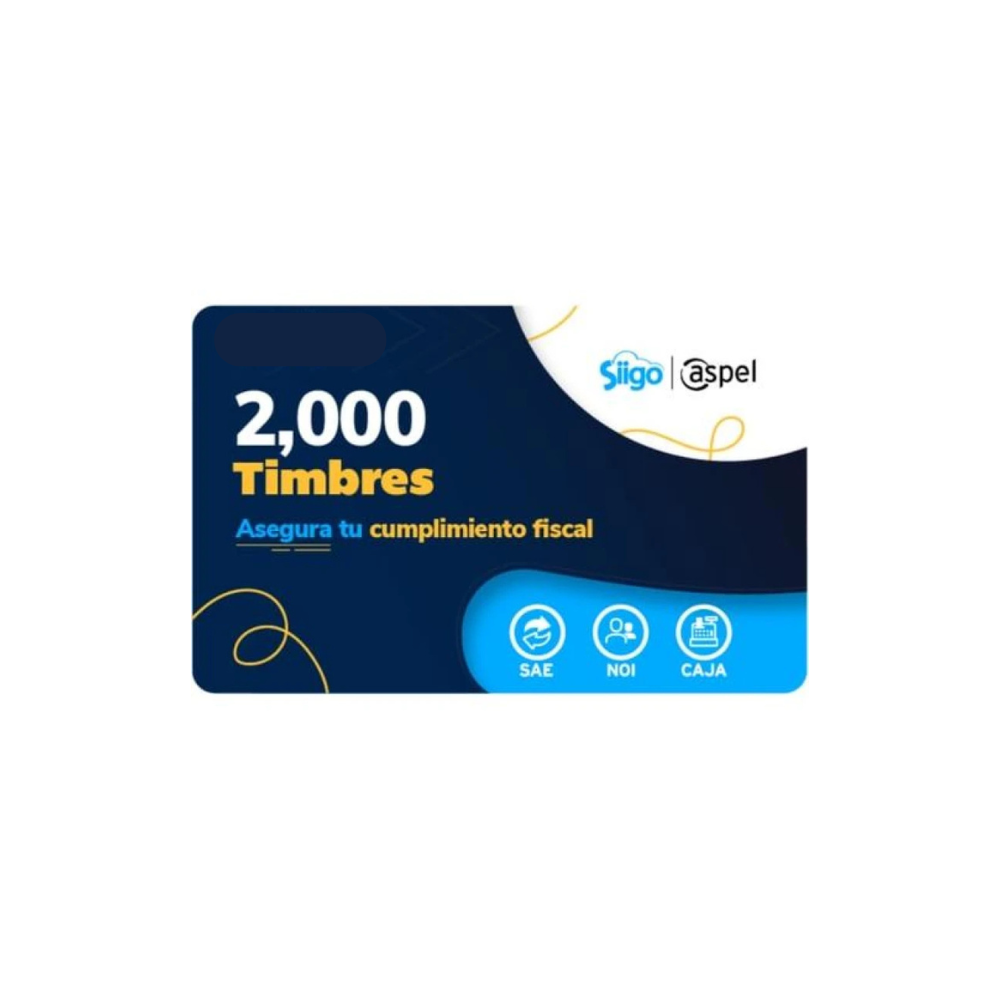 Siigo Aspel SELLADO CFDI – 2000 Timbres (FACTE/2000)
