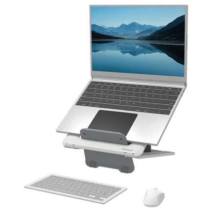 Soporte Fellowes Para Laptop Breyta Color Blanco 12 Con Ajustes De Altura