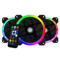 Kit de Ventiladores Game Factor FKG400 3 Fans 120mm RGB + 2 Tiras LED + Control Remoto