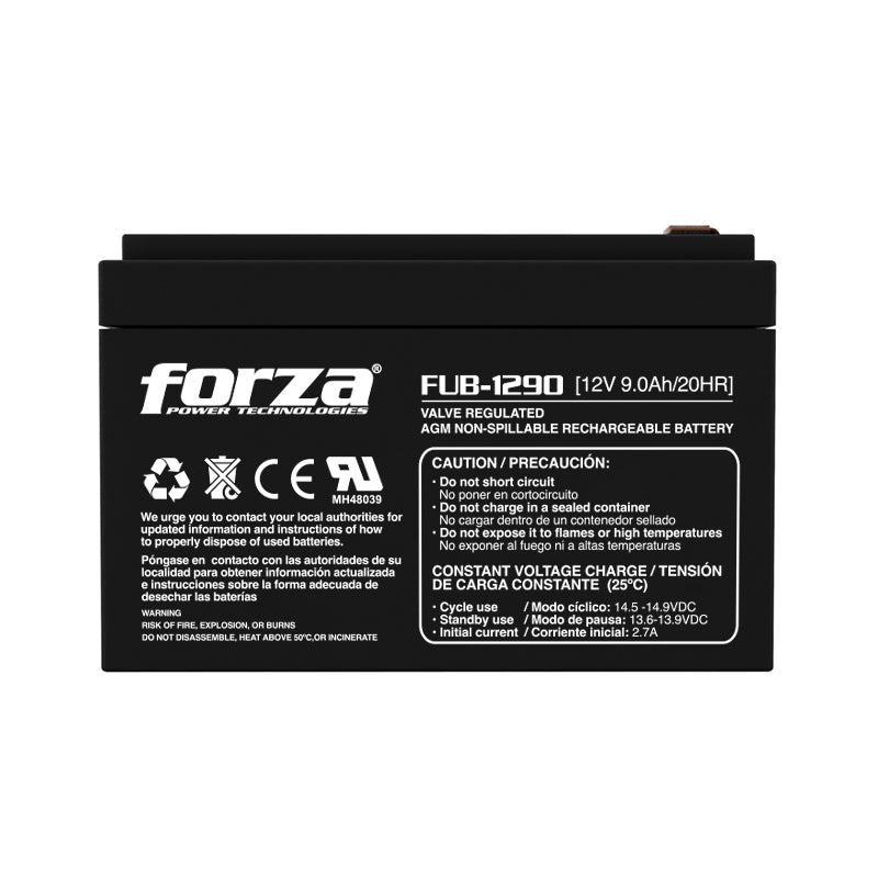 Batería Sellada Forza FUB-1290 12V/9Ah AGM Libre de Mantenimiento