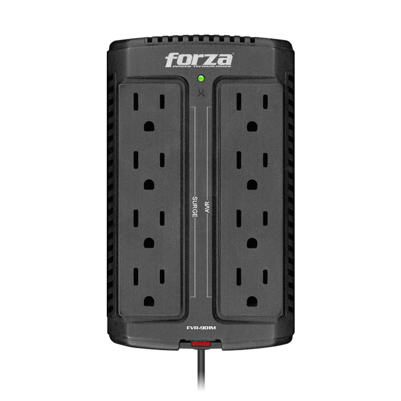 Regulador de Voltaje Forza FVR-901M 900VA/450W 8 Salidas Montaje en Pared 120V
