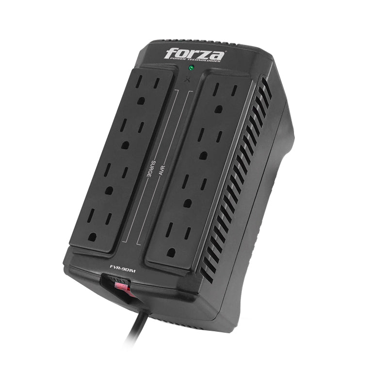 Regulador de Voltaje Forza FVR-901M 900VA/450W 8 Salidas Montaje en Pared 120V