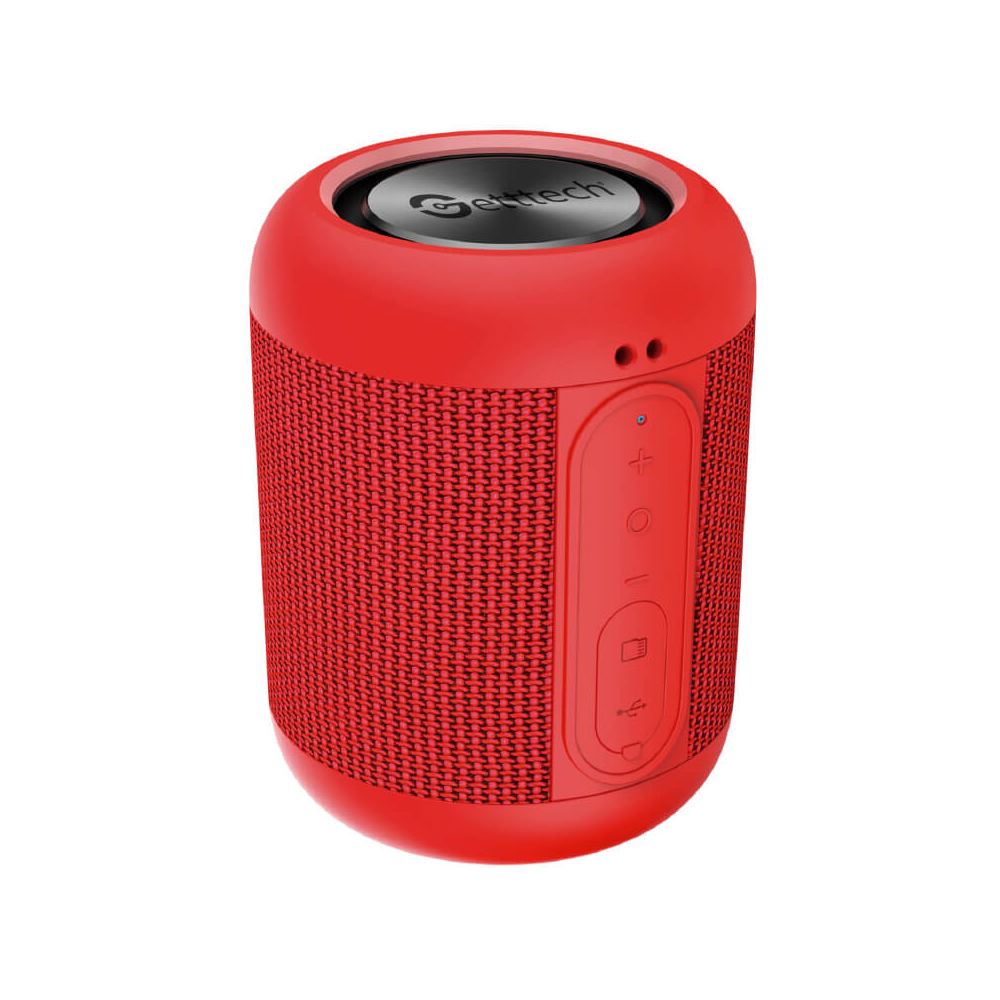 Bocina Getttech GAL-31502R Bluetooth 4.2 Micrófono, 3.5mm, MicroSD, Rojo Loud