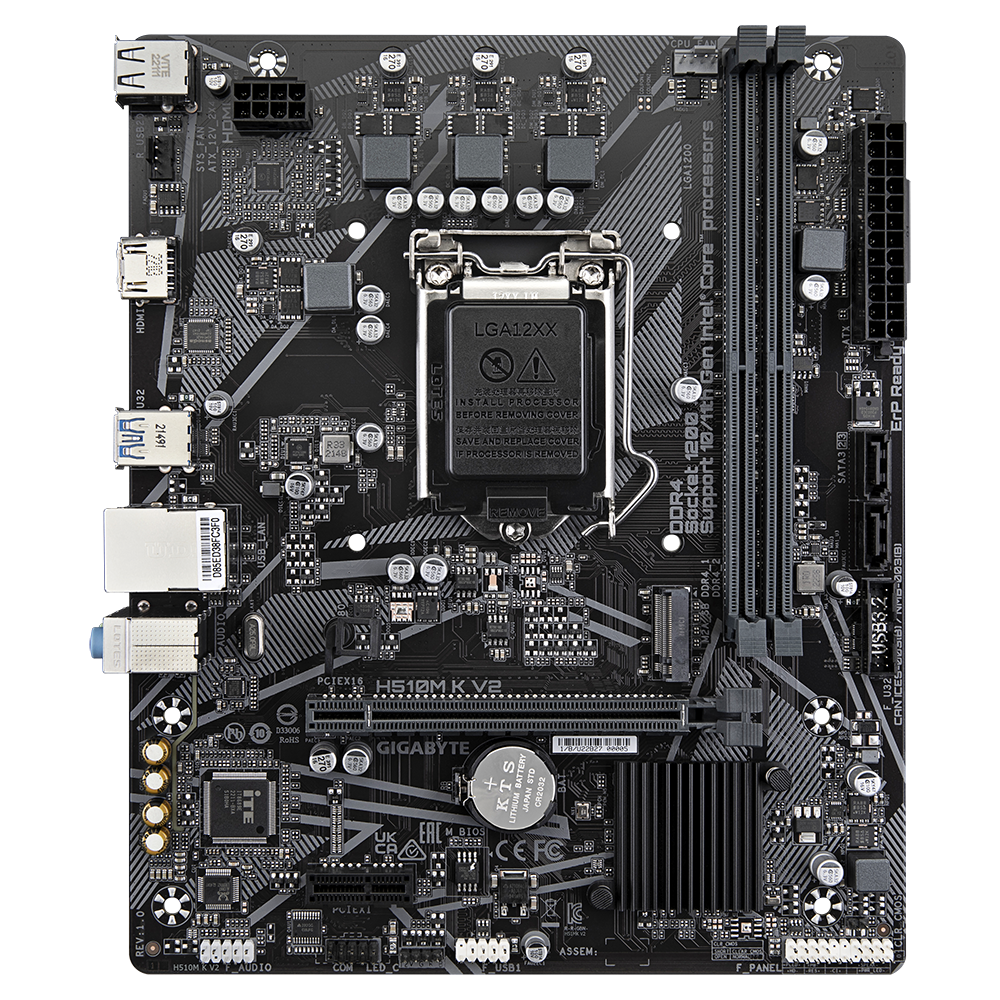 Tarjeta madre Gigabyte H510M K V2 socket 1200 11a/10a Gen 2xDDR4 solo con HDMI