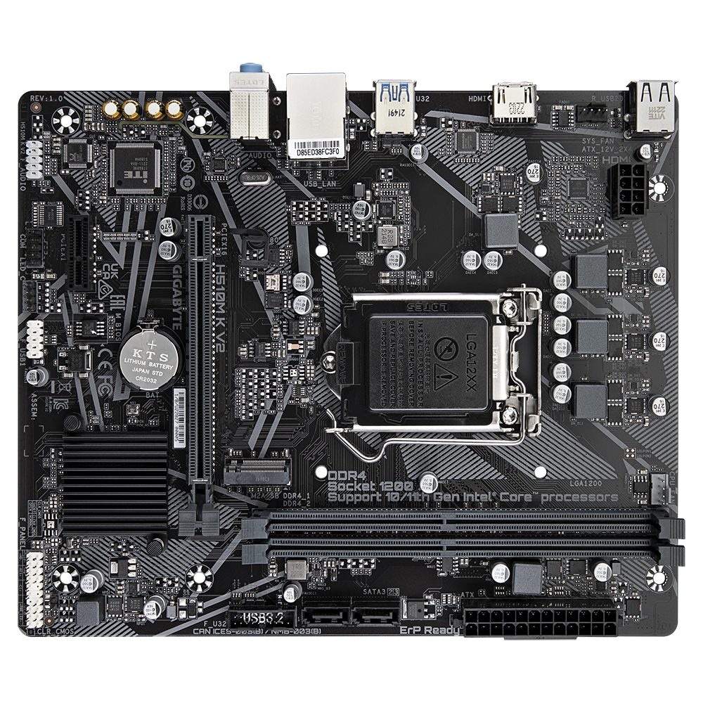 Tarjeta madre Gigabyte H510M K V2 socket 1200 11a/10a Gen 2xDDR4 solo con HDMI