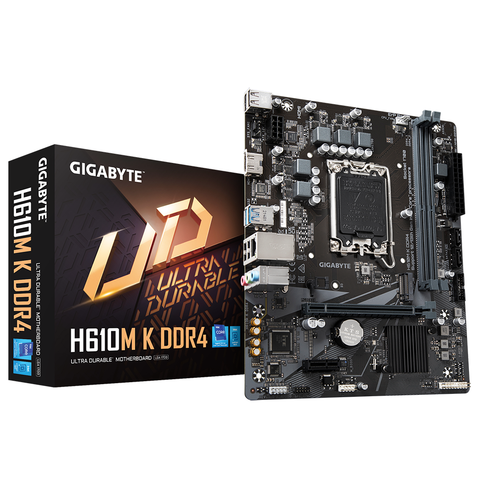 Tarjeta madre Gigabyte H610M K DDR4 socket 1700 Gen 12/13/14 2xDDR4 HDMI Micro ATX