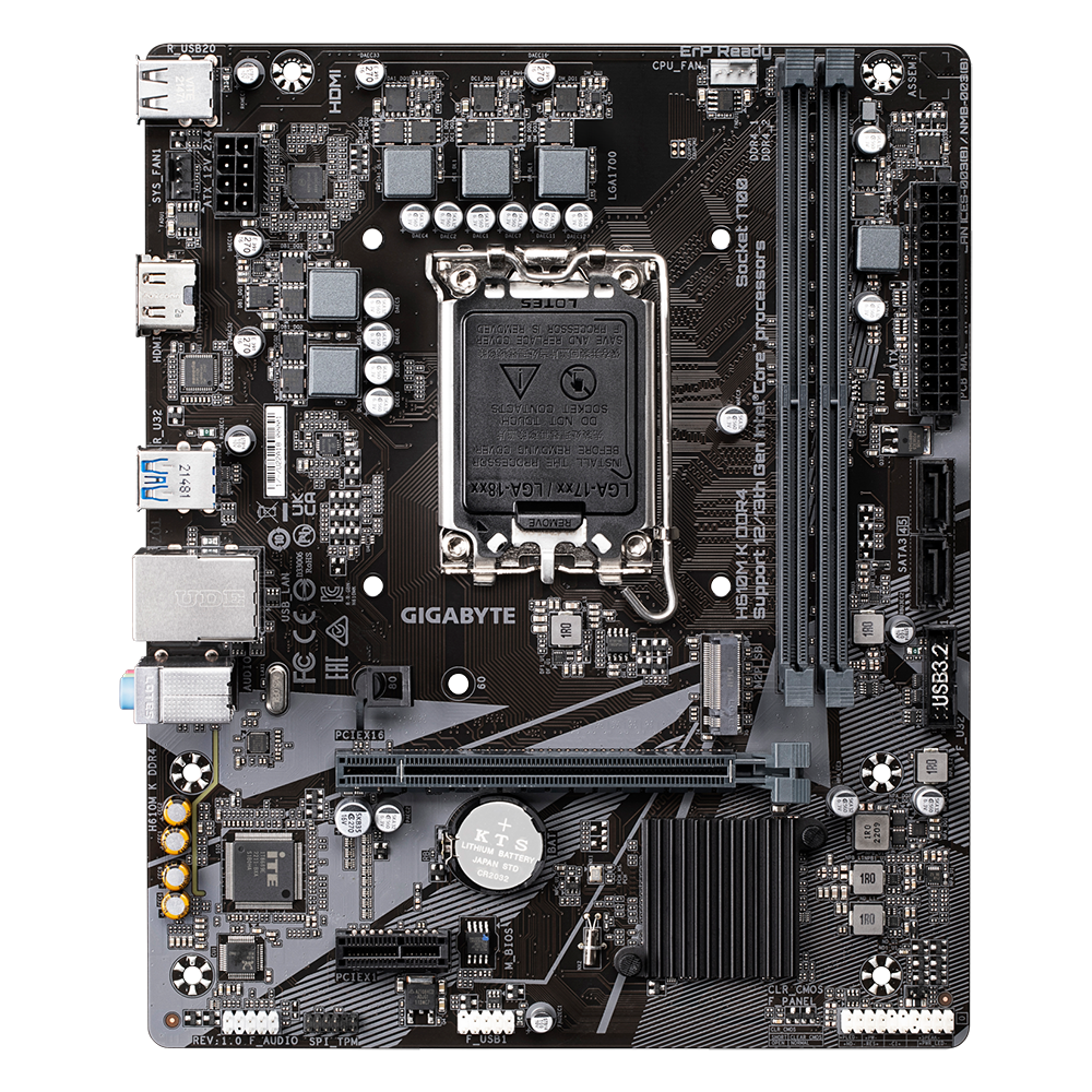 Tarjeta madre Gigabyte H610M K DDR4 socket 1700 Gen 12/13/14 2xDDR4 HDMI Micro ATX