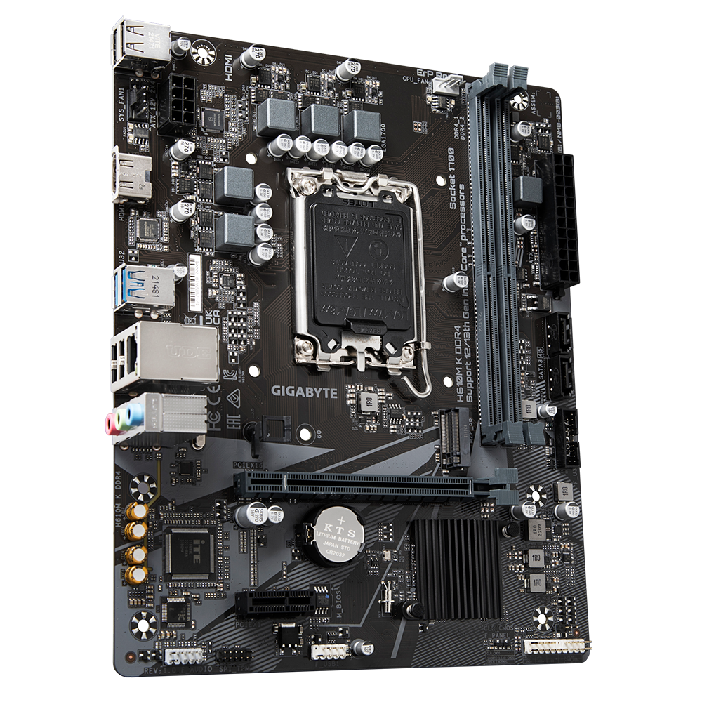 Tarjeta madre Gigabyte H610M K DDR4 socket 1700 Gen 12/13/14 2xDDR4 HDMI Micro ATX