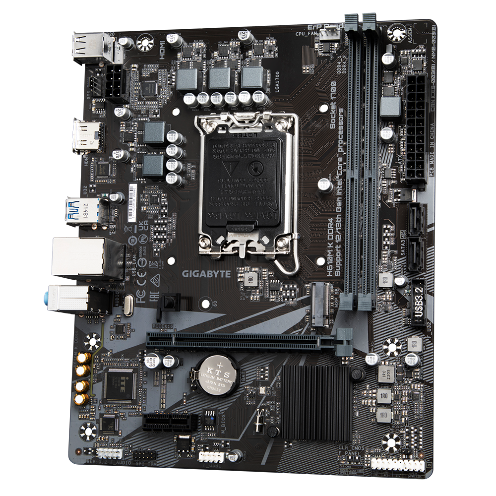 Tarjeta madre Gigabyte H610M K DDR4 socket 1700 Gen 12/13/14 2xDDR4 HDMI Micro ATX