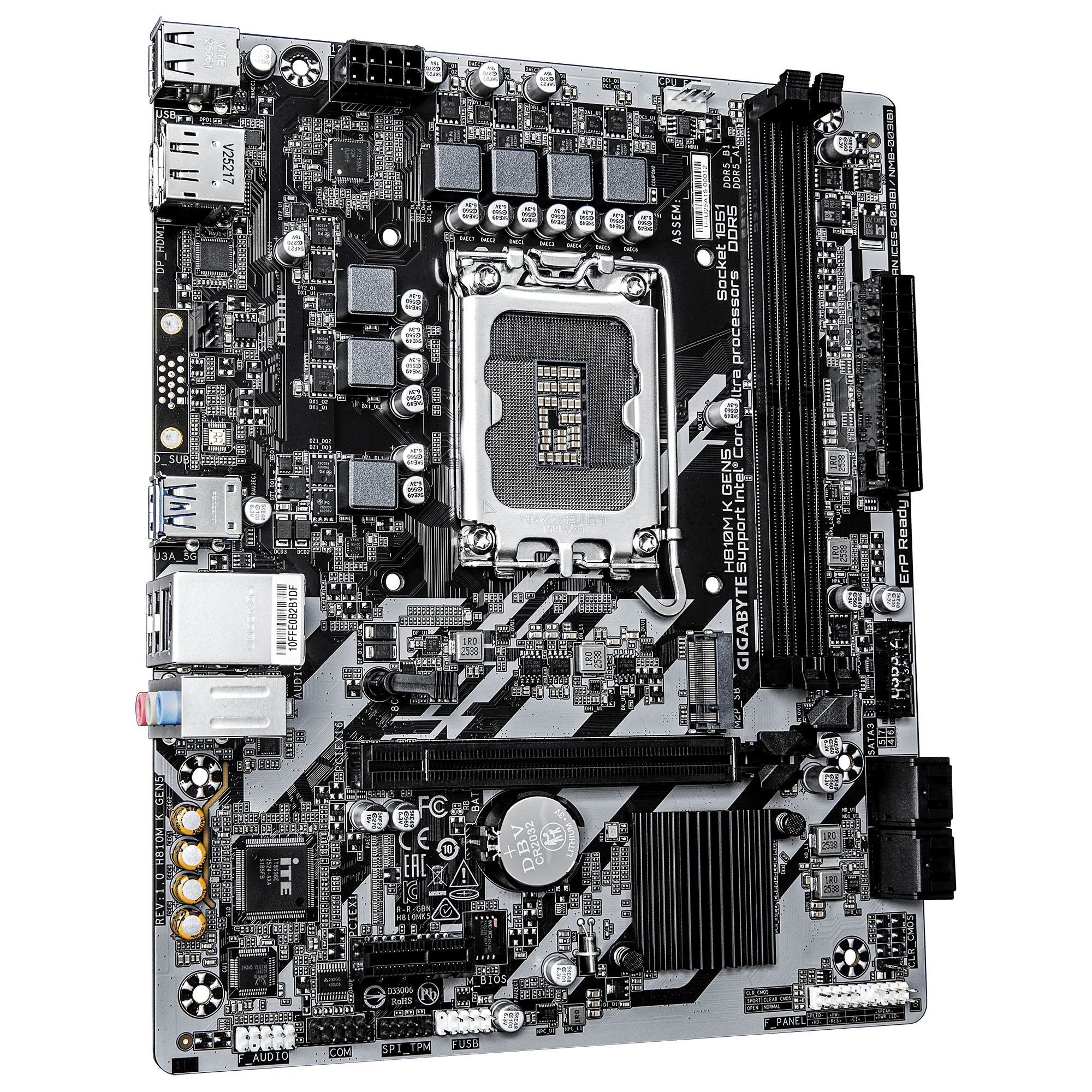 Tarjeta Madre Gigabye H810M K GEN 5 socket 1851 Ultra Series 2 2xDDR5 6400Mhz 1xDP 1xHDMI