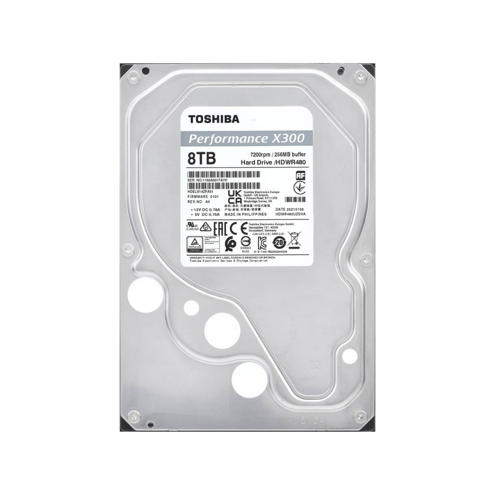 Disco Duro Toshiba 8TB X300 Performance 3.5" 7200RPM 256MB (HDWR780XZSTA)