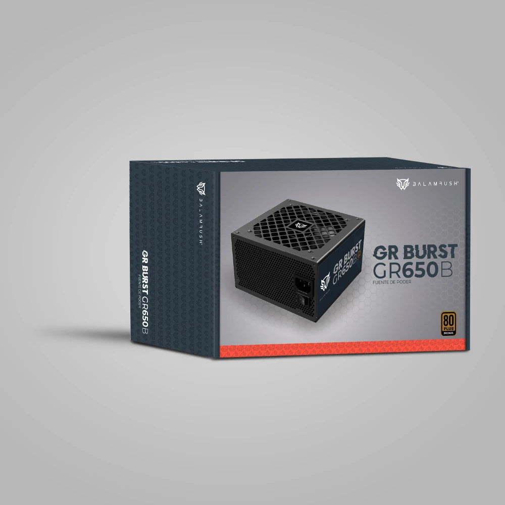 Fuente Balam Rush 650W GR Burst Azender 80 Plus Bronze 20+4Pin ATX BR-937689