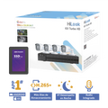 Kit TurboHD 1080p + SSD 1 TB / DVR 4 Canales / 4 Cámaras Bala ColorVu con Micrófono Integrado / Fuente de Poder / Accesorios de Instalación