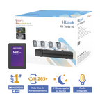 Kit TurboHD 1080p + SSD 1 TB / DVR 4 Canales / 4 Cámaras Bala ColorVu con Micrófono Integrado / Fuente de Poder / Accesorios de Instalación