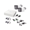 Kit HiLook Audio Bidireccional TurboHD 1080p / DVR 4 Canales / 2 Cámaras Bala (Exterior) con Bocina y Microfóno Integrado / 2 Fuentes de Poder / Accesorios