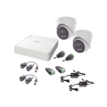 Kit HiLook Audio Bidireccional TurboHD 1080p / DVR 4 Canales / 2 Cámaras Turret (Exterior) con Bocina y Microfóno Integrado / 2 Fuentes de Poder / Accesorios