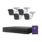 KIT TurboHD 1080p + SSD de 1 TB (1024 GB) / DVR 4 canales / 4 Cámaras Bala de Metal / Fuente de Poder / Accesorios de Instalación
