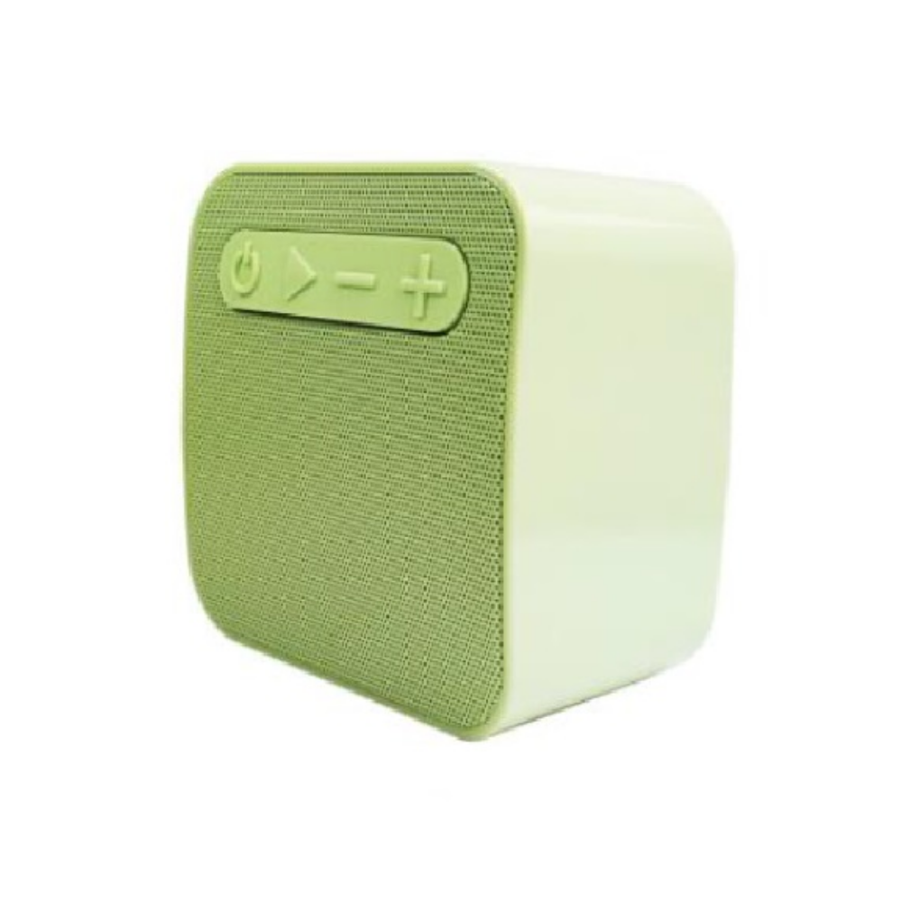 Bocina Highlink SubWoofer color verde Bluetooth 4.2 lector de memorias USB y SD batería 500mAh aux .5mm