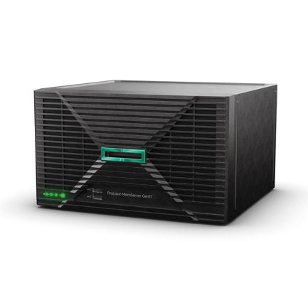 Servidor HPE ProLiant MicroServer Gen11, E-2434 4c, 16GB-U, 4LFF-NHP, 2x1TB HDD, 180W External PS, LA Cmp Mod Svr