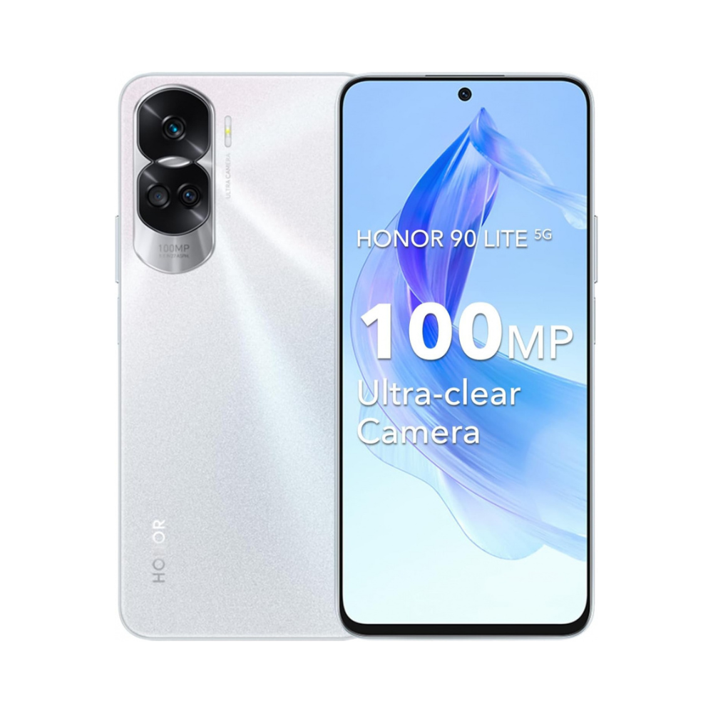 Honor 90 Lite 256GB 8GB RAM plata 6.7" cámara 100+5+2MP selfie 16MP Android 13