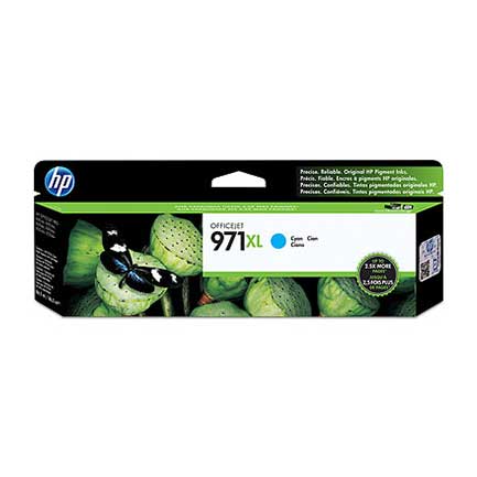 Tinta HP 971XL CN626AM Cyan Para OfficeJet Pro X476dw — Rendimiento 6,600 Páginas