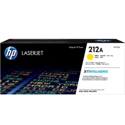 Tóner HP 212A W2122A Amarillo Para LaserJet M555 — Rendimiento 4,500 Páginas