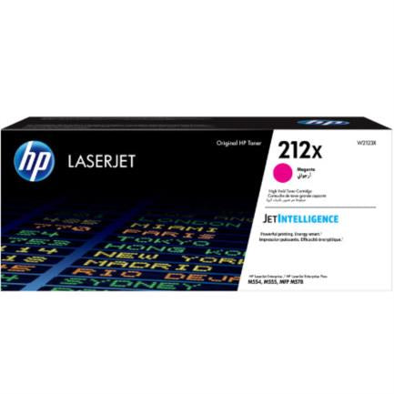 Tóner HP 212X W2123X Magenta Alto Rendimiento Para LaserJet M555 — Rendimiento 10,000 Páginas